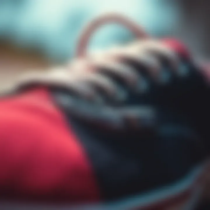 Close-up of Vans shoe design showcasing material innovation