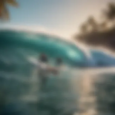 Group of learners enjoying a surf lesson