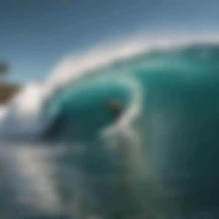 Surfer catching a wave at Puerto Escondido