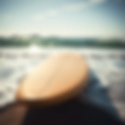 Surfboard Bliss in Santa Cruz Surfboard on the beach with ocean waves