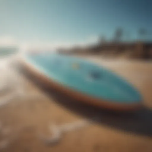 A futuristic surfboard with integrated technology