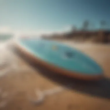 Innovative Surfboard Design A futuristic surfboard with integrated technology