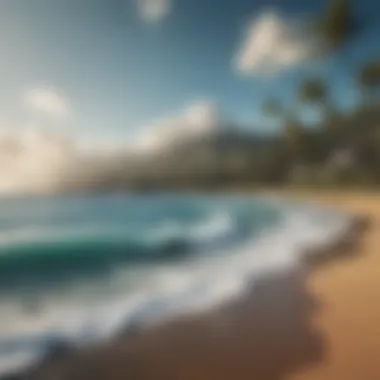 A panoramic view of Lahaina's beautiful coastline