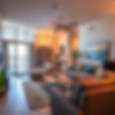 Cozy living area of a Surfside Apartment