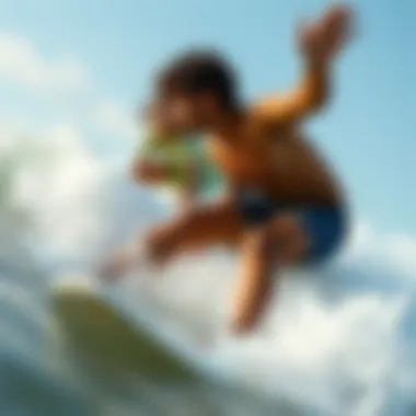 Surfing enthusiasts enjoying the waves at Jacksonville Beach