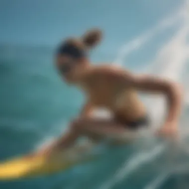 Image of a swimmer utilizing fins in action