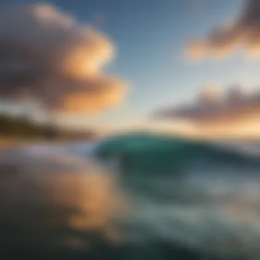 A stunning view of surfers catching waves at Ho'okipa Beach