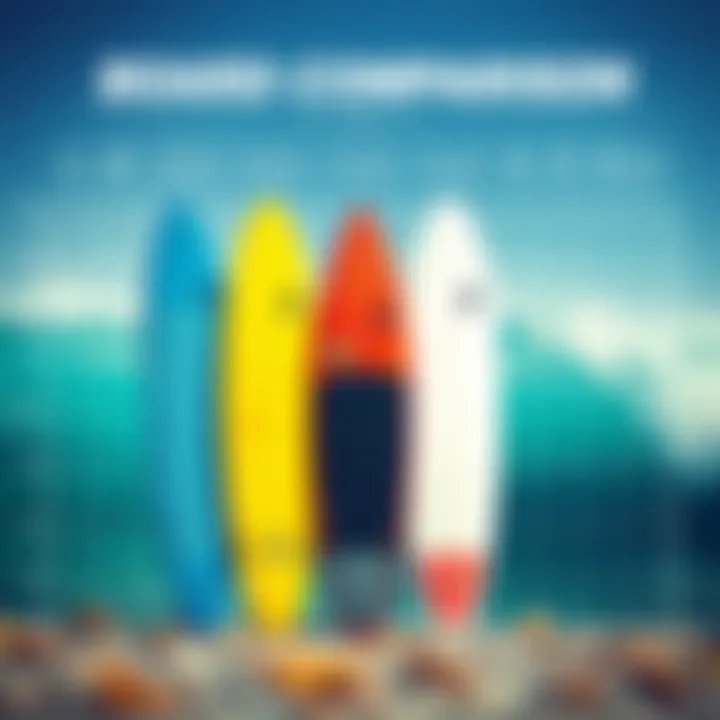 Comparison chart of the Boogie Board Mach 77 and other surfboards