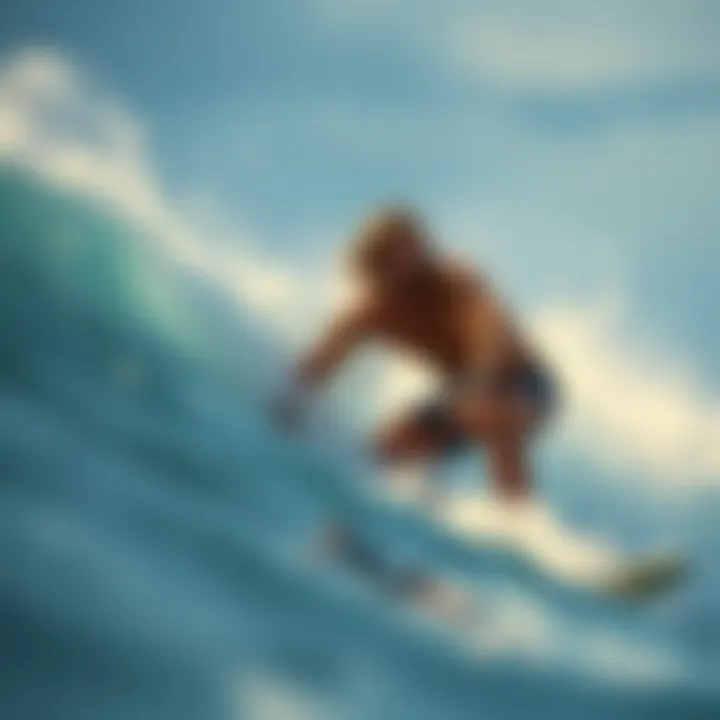 Performance metrics displayed during a surf session