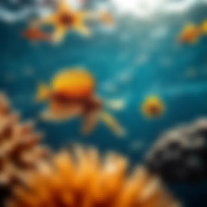 Diversity of Marine Life Beneath the Surface Diverse marine species in their natural habitat