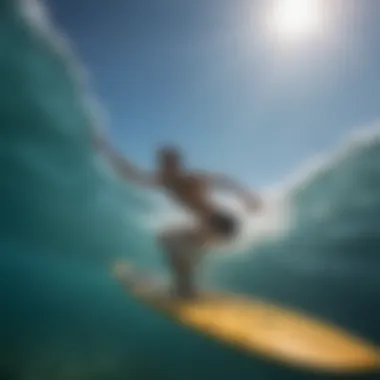 A swimmer gliding through clear ocean waters