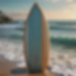 Advanced surfboard design showcasing modern materials