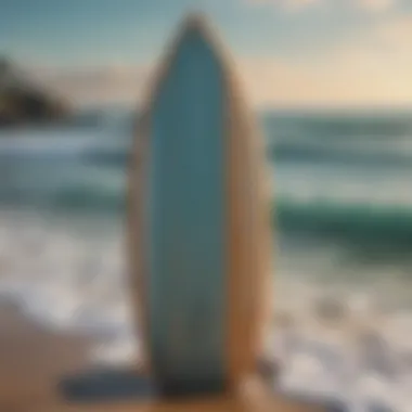 Advanced surfboard design showcasing modern materials