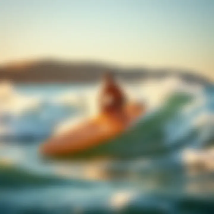 Hydro Electric Surfboard in Action Innovative hydro electric surfboard gliding over waves