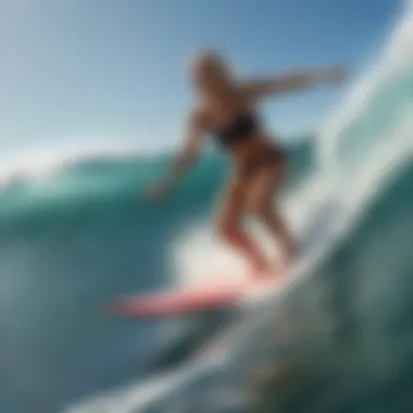 Bethany Hamilton riding a wave with determination