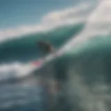 An ocean foil surfboard gliding over waves