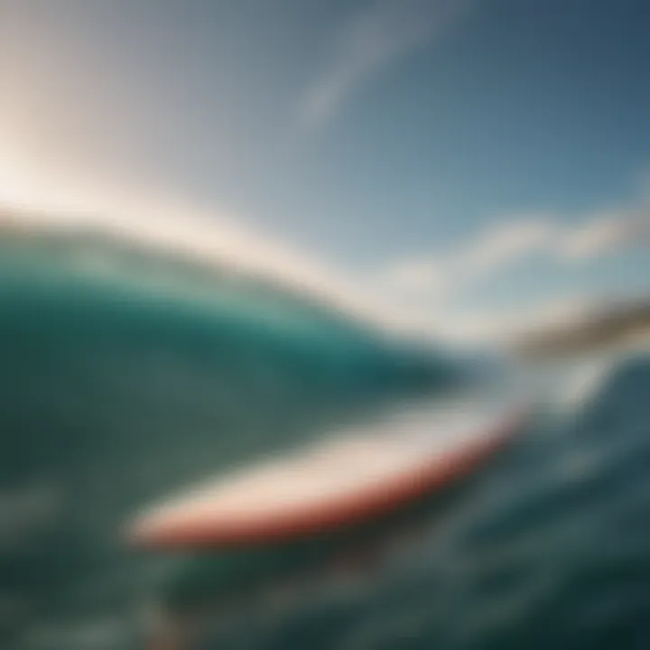 A sleek propeller surfboard gliding over waves