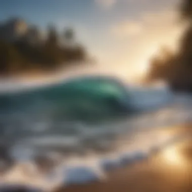 Waves at North Shore Surf Beach A stunning view of North Shore Surf Beach showcasing the waves crashing on the shore.