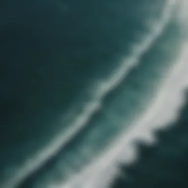 An aerial view of the ocean showcasing its vastness