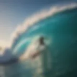 A surfer catching a perfect wave in a vibrant ocean