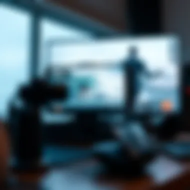 Streaming Surf Content A modern streaming device displaying surf channel content on screen