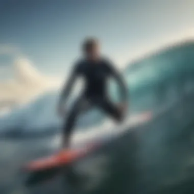 Surfer wearing the Rip Curl wetsuit during a wave riding session