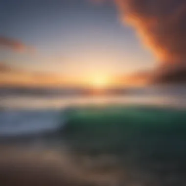 Sunset Over Encinitas Waves A stunning sunset over the ocean waves in Encinitas