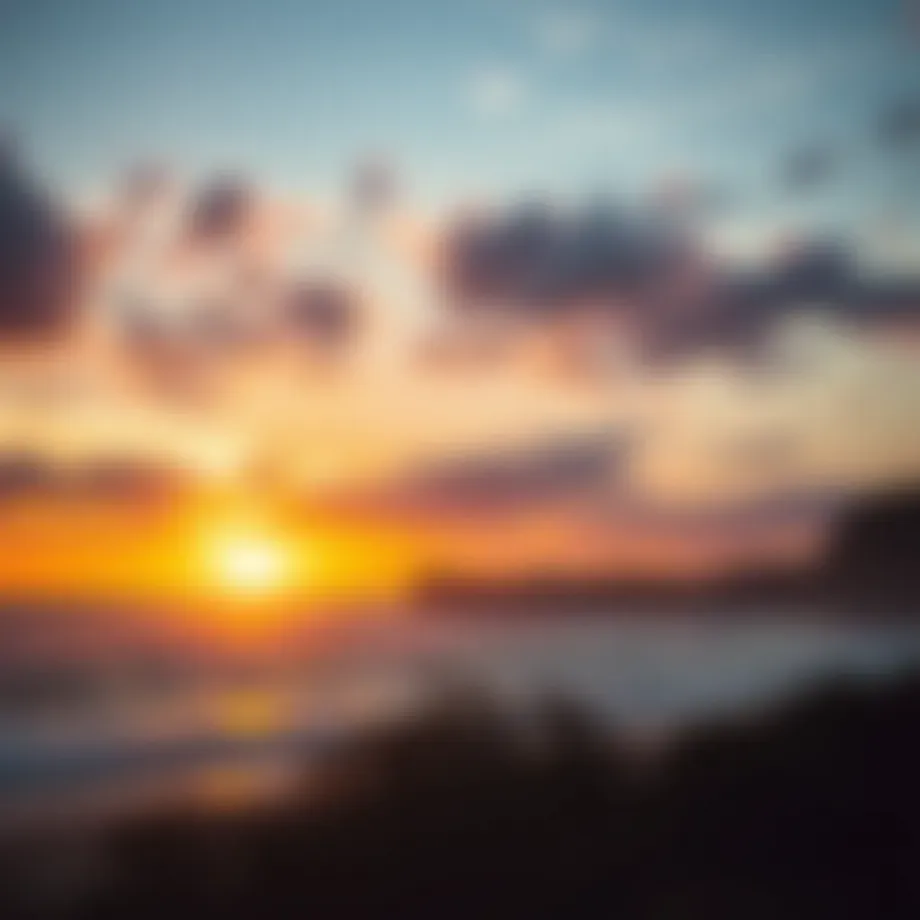 Sunset view over Ericeira's surf beach