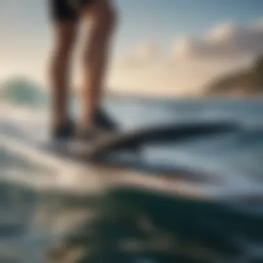 Understanding the Technology Behind Electric Surf Foils Close-up of electric surf foil mechanics