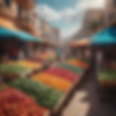 Vibrant local market in Taghazout