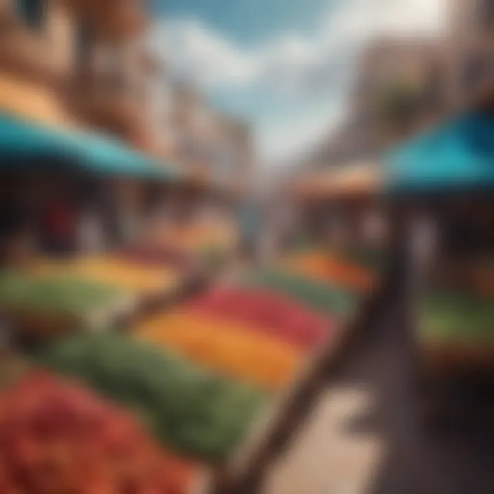 Vibrant local market in Taghazout