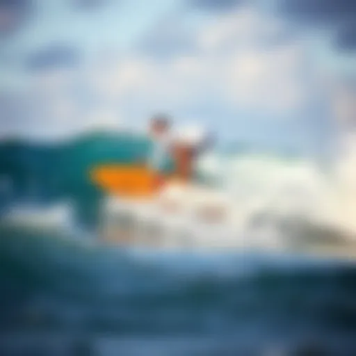 Dynamic Thurso surf board on a wave