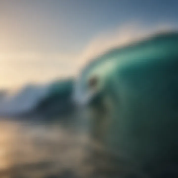 Surfers navigating the waters of Thurso