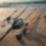Different types of surf fishing rods