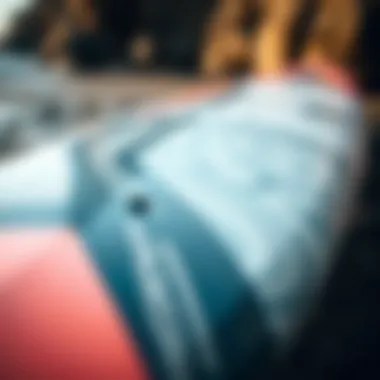 Detailed Design of the Wavestorm Surfboard Close-up of the Wavestorm surfboard's design