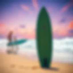 Wavestorm surfboard on a vibrant beach