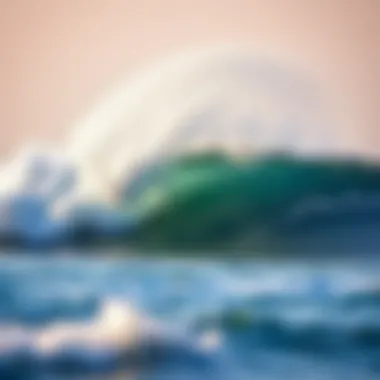 Dynamic Ocean Waves and Wind Interaction Dynamic ocean waves influenced by wind patterns