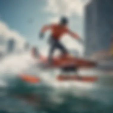 Adrenaline of Hydrofoil Racing Hydrofoil racing competition showcasing speed and agility
