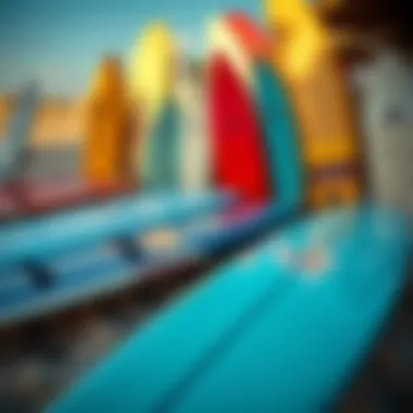 Cultural Significance of Surfboarding Surfboards displayed on a beach reflecting cultural heritage