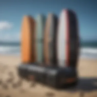 Diverse Sizes of Hard Case Surfboard Bags A variety of hard case surfboard bags in different sizes