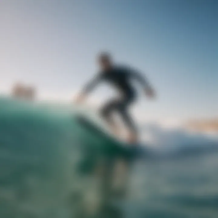 Exciting surf competition taking place in the clear waters of Dakhla