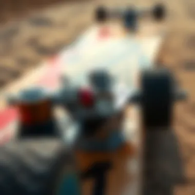 Mechanics Behind Inboard Skateboards Close-up of the advanced mechanics of an inboard skateboard