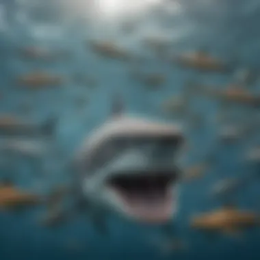 Social Behaviors Among Shark Species A school of sharks demonstrating impressive social behavior