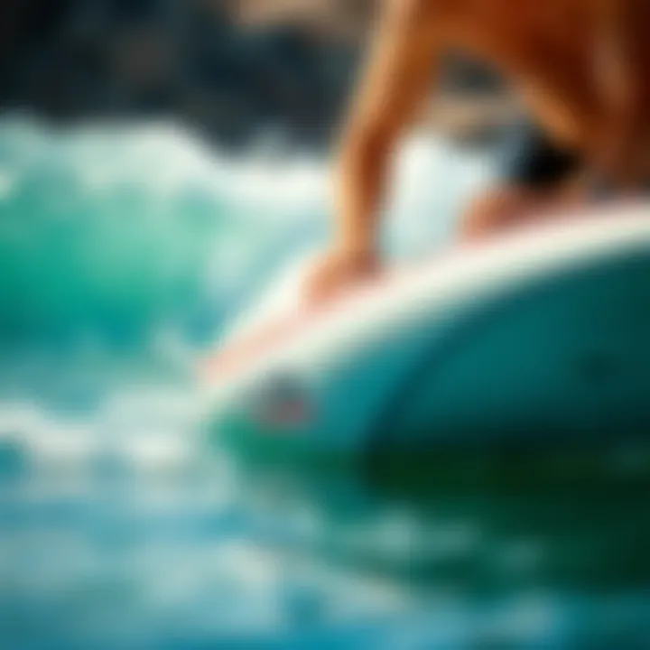 Surfboard being inflated with the iRocker pump