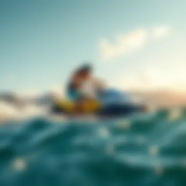 A scenic beach showcasing diverse environments for jetski surfboarding