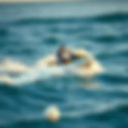 A sleek jetski surfboard gliding over ocean waves