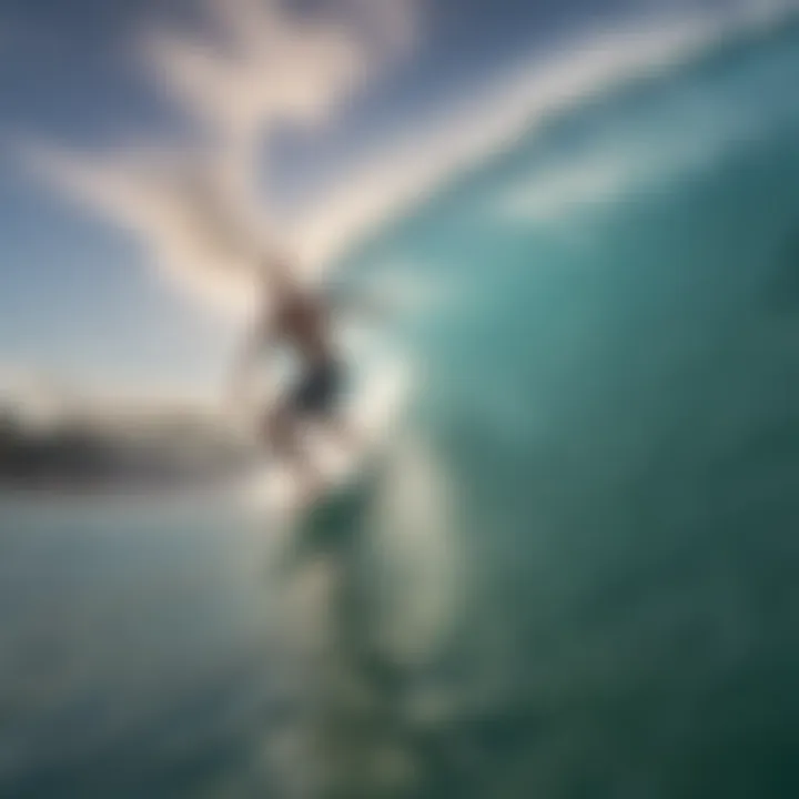 Surfers enjoying perfect waves at Kelly Slater Wave Pool