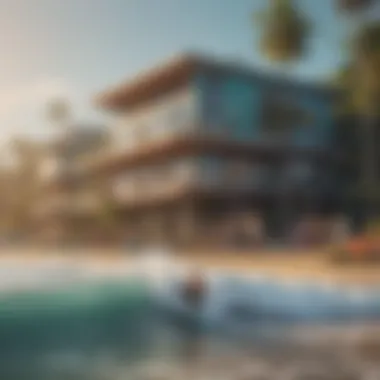 Building a Thriving Surf Community A vibrant community of surfers enjoying the beach