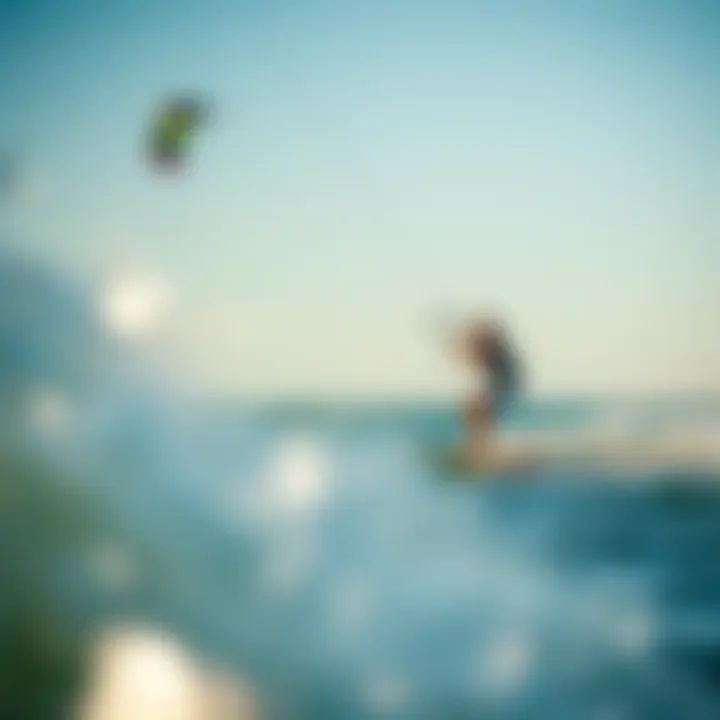 Demonstration of advanced kitesurfing maneuvers