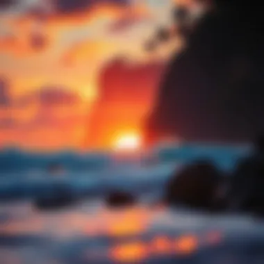 La Point Surf Sunset View A stunning view of La Point surf break at sunset